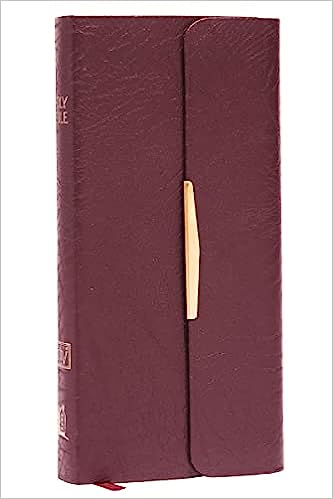 NKJV Checkbook Bible - Burgundy