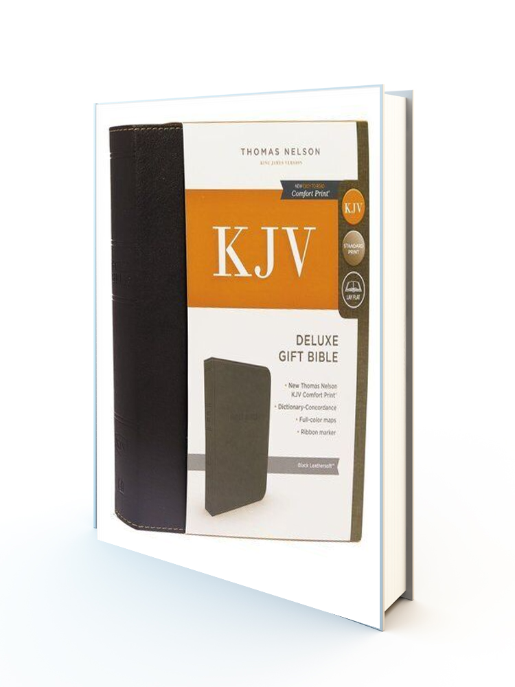 KJV Deluxe Gift Bible (Comfort Print)- Black Leathersoft