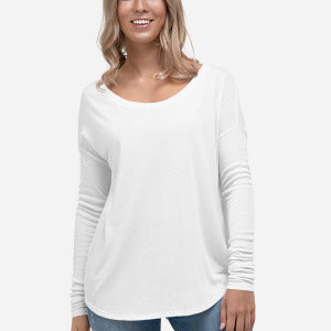 8852 Women's Flowy Long Sleeve Tee with 2x1 Sleeves - Redemption Store