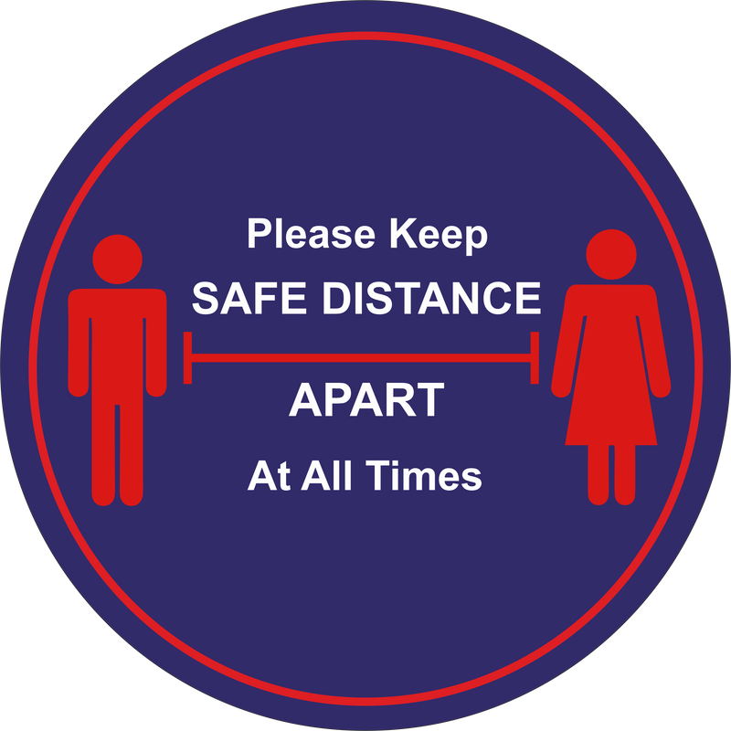 Directional Sign - Keep Safe Distance Apart