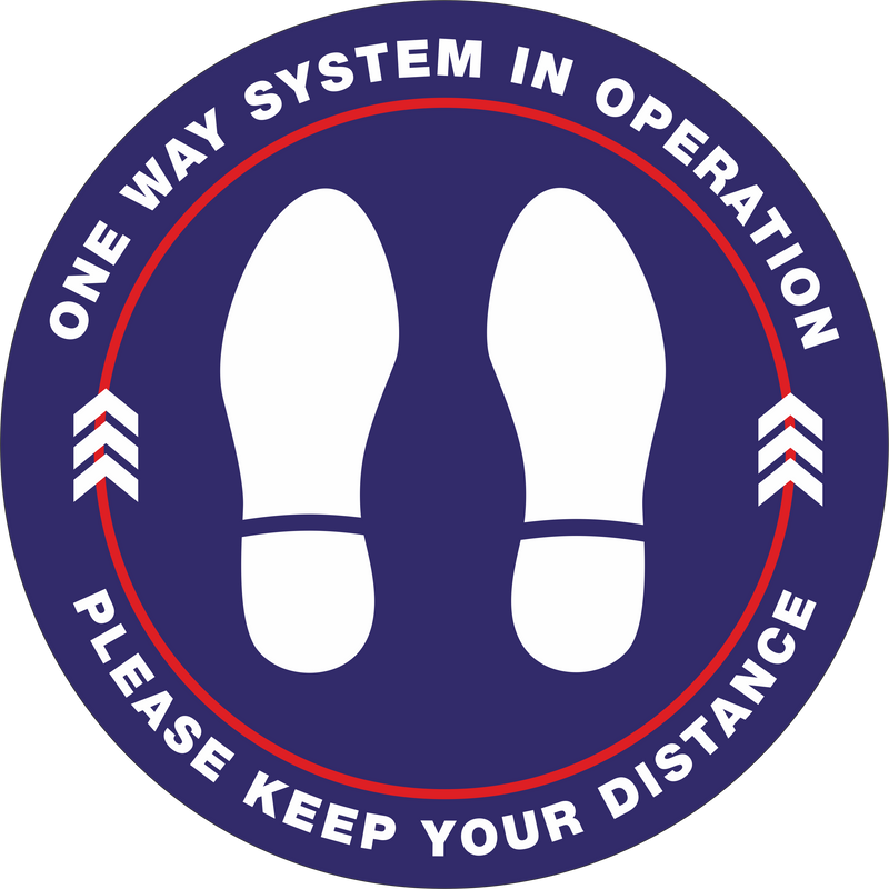 Directional Sign - Keep Safe Distance