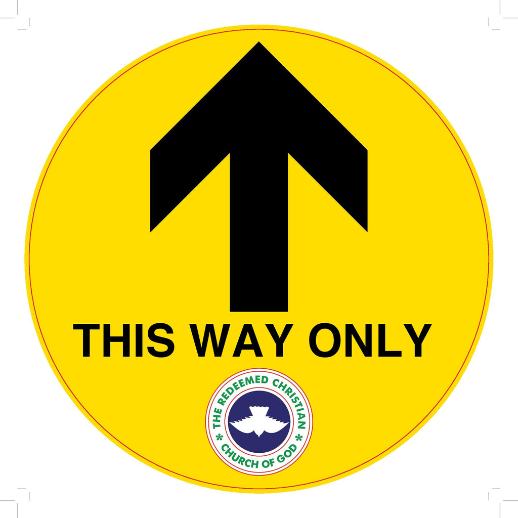 Floor Directional Sign - This Way Only -Yellow