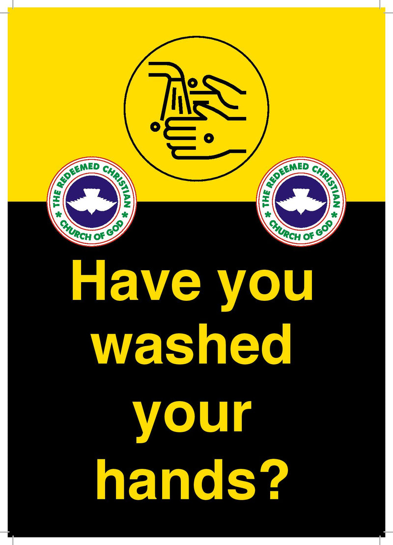 Wall or Door Directional Sign - Wash Your Hands