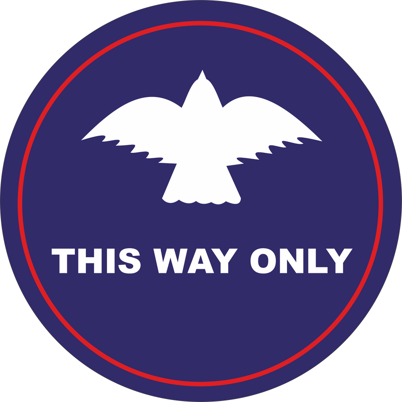 Floor Directional Sign - This Way Only -Blue